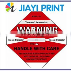 New Arrival 2015 Shockwatch Damage Control Intelligent Impact Monitoring Sticker Shock Sensor Customize thumbnail-1