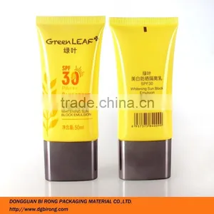 Super Flat Shaped Whitening Sun Block Emulsion Cosmetic Tubes 50ml thumbnail-1