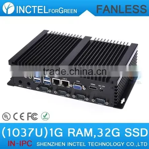 Fanless Single Board Computer USB 3.0 Dual Gigabit 4 COM Auto Boot Intel Celeron C1037U 1.8G 1G RAM 32G SSD thumbnail-1