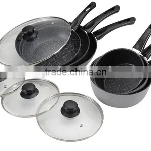 Aluminium Forged Marbel Coated China Products Cookware Set thumbnail-2