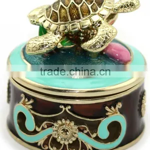 Metal Alloy Turtle Trinket Jewelry Box With Magnet Closure,good Quality and Various Designs,pass SGS Factory Audit thumbnail-1