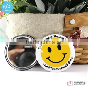 OEM Factory Custom Printed Decorative Compact Tinplate Round Makeup Mirror for Girls thumbnail-6