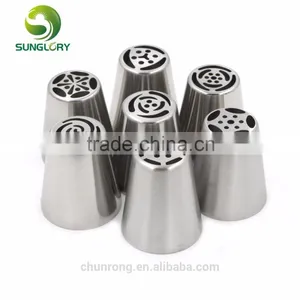 7pcs Stainless Steel Russian Tulip Nozzles Flower Icing Piping Tips Pastry Tubes Set thumbnail-2