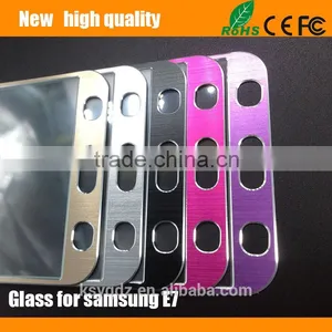 2.5D Titanium Alloy Brushed Metal Tempered Glass Screen Protector for Samsung E7 thumbnail-1