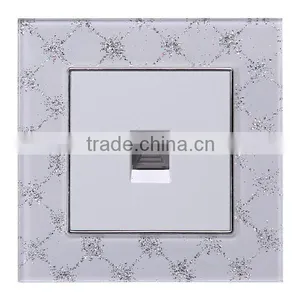 New Crystal and PC Material 1 Gang TEL Wall Socket thumbnail-1