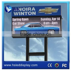 Full Color Outdoor Dip Led Screen Module P10 Pillar Supported Advertising for Cars thumbnail-1