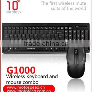 2016 New Product Black / White 2.4g Wireless Mouse Keyboard Wholesale Price thumbnail-1