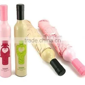 New Product Logo Printed Triple- Folding Promotion Wine Bottle Umbrella thumbnail-5