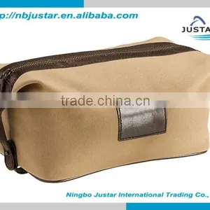 Hot Selling Shaped Men's Leather Toiletry Bag,Travel Shaving Kit Bag thumbnail-1