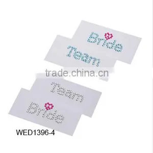 Hotsale Wedding Groom 3d Rhinestone Crystal Letter Shoe or Cup Stickers thumbnail-4