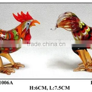 Hand Made Colorful Glass Cock for Easter Gift thumbnail-1