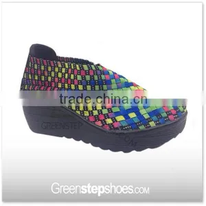 Woven No Laces Hand Made Elastic Woven Casual Shoes thumbnail-1