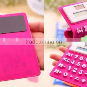 OEM Factory Solar Colorful Transparent Calculator/Solar Silicone Calculator thumbnail-4