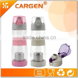 China Supplier Hot Sale Portable Flip Lid Bottle With Tea Infuser thumbnail-5