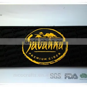 Custom 2016 OEM Branded High Quality PVC Rubber Bar Mat thumbnail-1