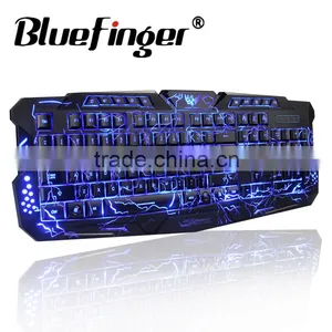 USB Wired Russian English Layout Backlit Computer Gaming Keyboard thumbnail-4