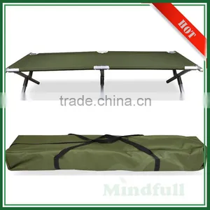 OEM Wholesale 600D Outdoor Aluminum Frame Military Adult Camping Bed thumbnail-1