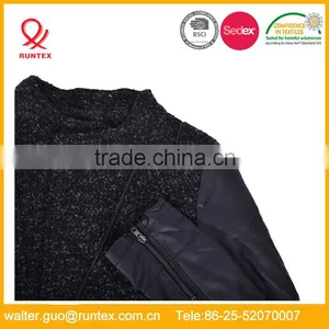 Runtex Ladies Casual Tweed Jacket With PU Sleeves RLJ077 thumbnail-3