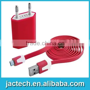2 in 1 Usb Charger Usb Cables For Iphone 5s/6s 1A EU Plug Wall Charger thumbnail-1