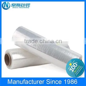 ROHS Ceritification Virgin Grade LLDPE Material Stretch Film Jumbo Roll of Hand Film thumbnail-1