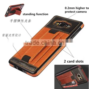Leather Stand Wallet Hard Back Cover Case With Card Slot for Sony Xperia z m 5 4 Premium Plus Compact Aqua Ultra c t e 7 6 3 2 1 thumbnail-5