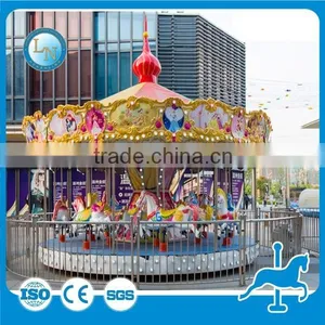 Lino 24seats Fairground Indoor Mechanical Carousel Horse Ride With CE Certificate thumbnail-3