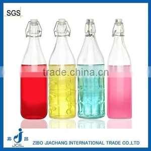 1L Different Design Glass Beverage Bottle With Locking Tops thumbnail-1