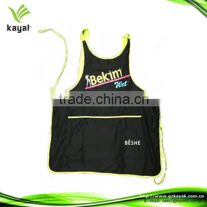 Fashion Deign Kitchen Custom Printed 100% Cotton Adjustable Bib Apron Balck Promotion Apron thumbnail-1