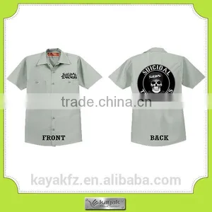 Custom Men's Blank Whosale Cotton Work Shirt Uniform thumbnail-6