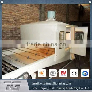 High Frequency Automatic Stone Coated Metal Roof Tile Making Machine thumbnail-1