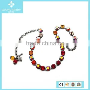 Hot Fashion Red Austria Crystal Love Necklace for Couple thumbnail-1