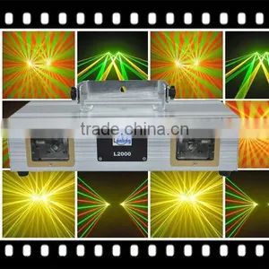 Double Lens 260mW RGY Laser Show Lighting L2080 thumbnail-1