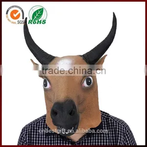 Manufacturers Full Head Rubber Animal Latex OX Bull Mask Halloween Minotaur Party Masks thumbnail-4