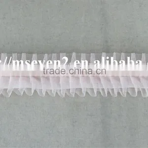 Good Price Pink Color Net Embroidery Lace Trim Cotton Lace Trim Wholesale thumbnail-2