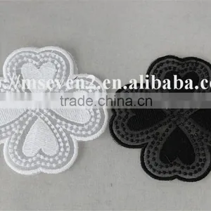 2016 Newest Design Black and White Embroidery Neck Lace Neck Patch Flower Pot Stands Designs thumbnail-5