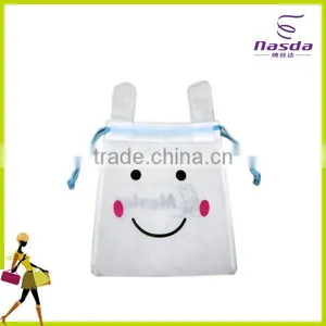 Nonwoven Drawstring Bag With Smile Face thumbnail-1