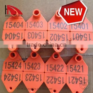 Pig Ear Tag With TPU Material in Orange 32*32 mm thumbnail-1