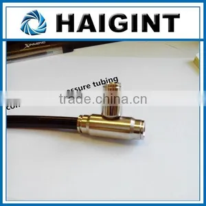 E0394 High Pressure Push-in Tee Connector Brass With Nickel Plated for Connecting Nylon Tubing and Stainless Steel Tubing thumbnail-2