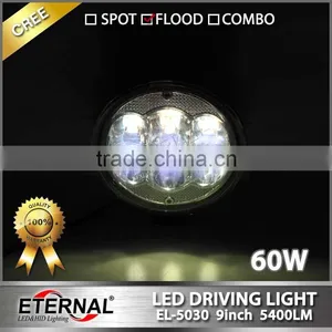 9in 60W High Power Round Transportation Equipment Vehicles Led Driving Headlight Car Automotive Led Working Light thumbnail-3