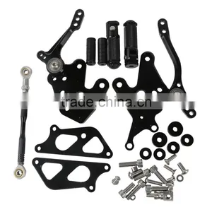 Aluminum CNC Front Set Foot Pegs For Kawasaki Ninja 250R 08-13 300R 2013 thumbnail-1