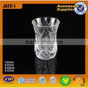 Carved Clear Wholesale Murano Glass Drinking Cup thumbnail-1