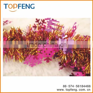 Christmas Tinsel With Snowflake/stage Decoration for Festival/christmas Wired Tinsel Garland thumbnail-4