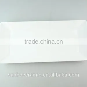 Hot Sale Porcelain Flat Plate, White Porcelain Dinner Square Plate for Wholesale in Stock thumbnail-1