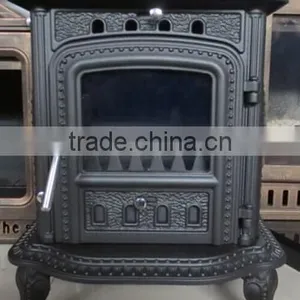 6-8KW High Quality Hot Sale CE Certificates Antique Cast Iron Wood Burning Pellet Stove HS-X12 thumbnail-3