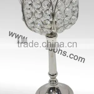 Crystal Candle Holder Stand With Metal , Crystal Tealight Holder Stand thumbnail-4