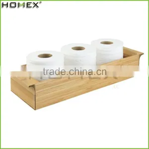 Toilet Tank Storage Bamboo Tray for Tissues, Candles, Soap/Homex_FSC/BSCI Factory thumbnail-1