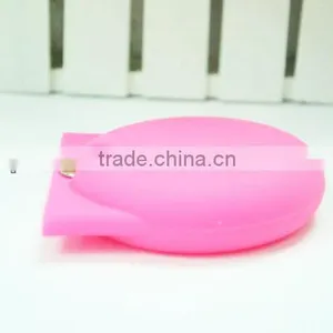 Round Silicone Coin Bag Key Ring Keychain Wallet thumbnail-1