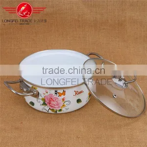 High Quality Printing Gift Promotion Hot Item Enamel/ Ceramic Casserole Pot /Cookware Set thumbnail-6