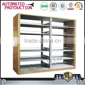 Factory Direct Price Knock Down School Double Face Library Bookshelf Metal thumbnail-6
