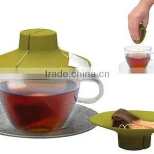 As Seen On TV Food GradeTea Bag Buddy Cup Silicon Lid Cover thumbnail-2